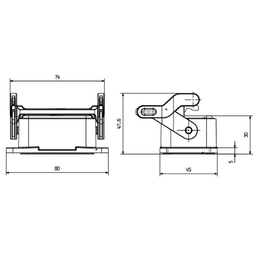 2542230000 - IP65 Bulkhead Enclosure with Replaceable Clamp