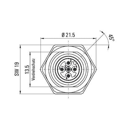 2796770000 - 0.5m 5-Pole Connector with PG 9 Thread  (Pack of 10)