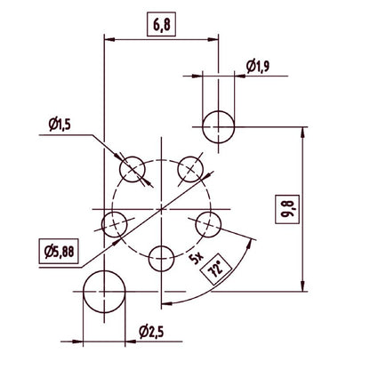 2530890000 - M12 Plug Connector, 5 Poles, IP67 Rated, 12mm Height