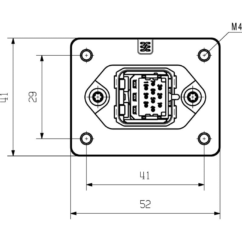 1068840000 - IP65 Hybrid Junction Box, 142mm Depth, Plug-in Connector