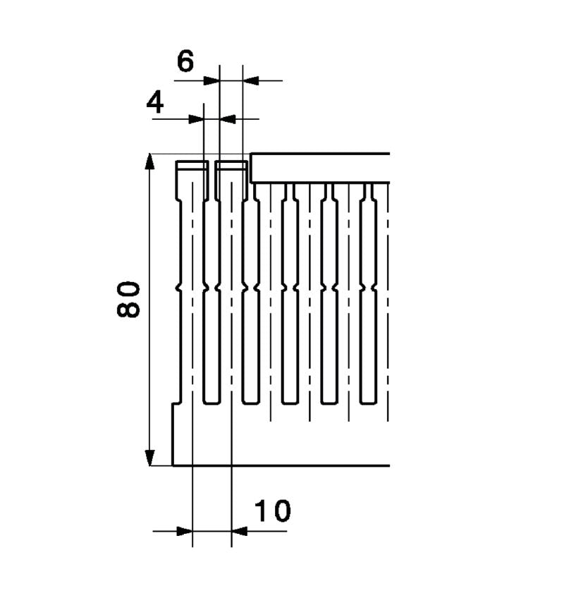 2589620000 - PVC Floor Cable Duct, 2000mm, 80mm x 60mm, Lead-Free  (Pack of 24)