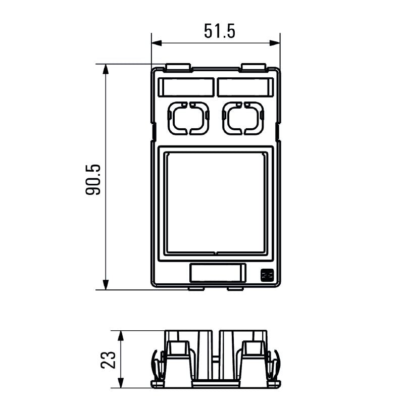 1450630000 - Unshielded FrontCom Insert Plate with Power & Data Slots