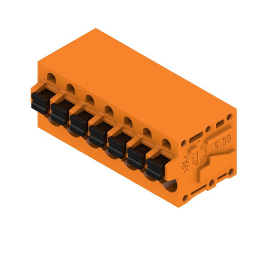 1331750000 - 5.00mm 7-Pole Orange Circuit Board Terminal, 90° Push In  (Pack of 40)