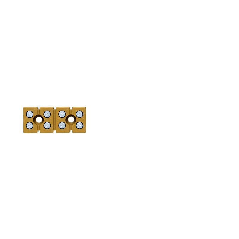 7906130000 - Yellow 2.5mm² Terminal Strip, 8 Connection Points, 400V  (Pack of 50)