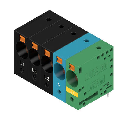 2878500000 - Black 5-Pole PCB Terminal, 10mm, 90-Degree Angle, Tin Coated  (Pack of 25)