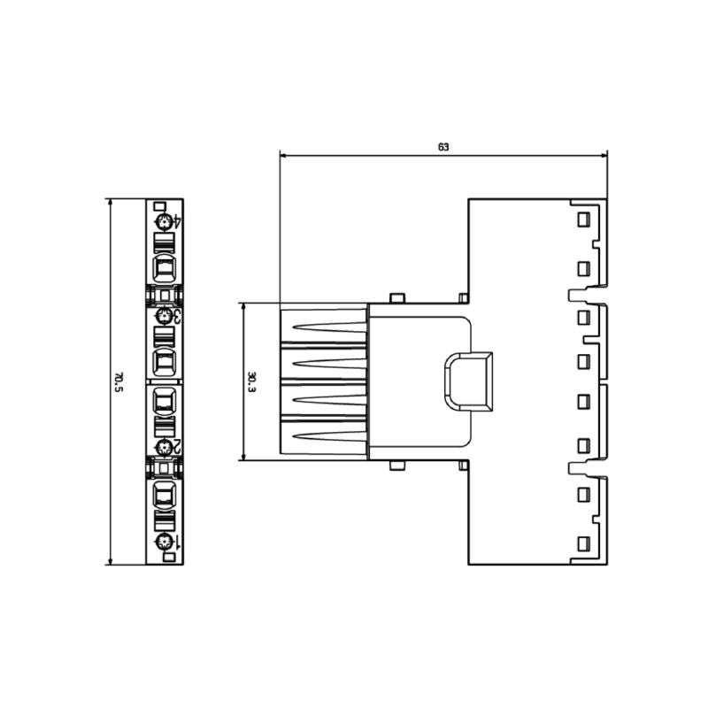 2636080000 - Durable 4-Pole Signal Module, 16A, 250V, RoHS Certified