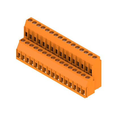 1977600000 - 5.08mm PCB Terminal, 32 Poles, Orange, 3.2mm Clamping Pin  (Pack of 10)