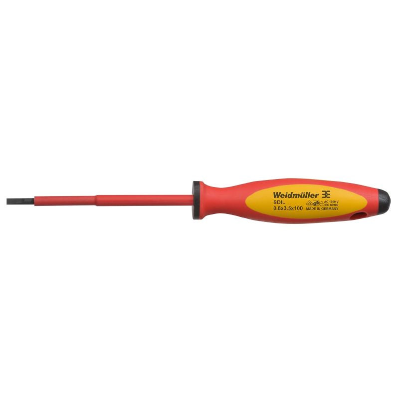 2749140000 - VDE 100mm Slotted Screwdriver, 0.6x3.5mm Blade