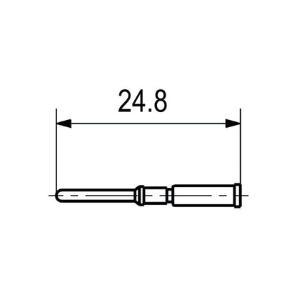 2530960000 - M12 Male Crimp Contact Connector, 24.8mm, ROHS Compliant  (Pack of 50)