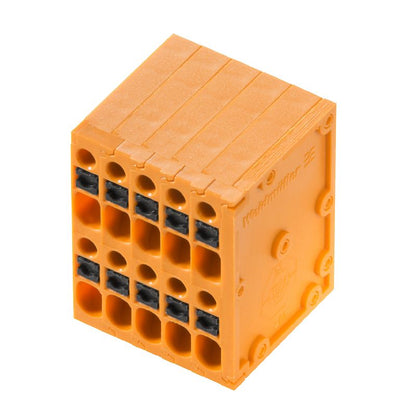2000970000 - 10-Pole 3.5mm Push In PCB Terminal, 90° Angle, Orange  (Pack of 100)