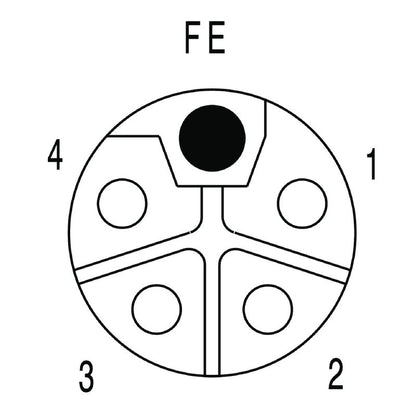2455320300 - 3m M12 5-Pole PUR Connecting Line for Sensor Applications