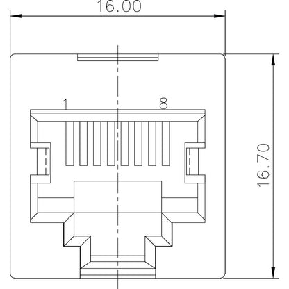2634590000 - Cat. 6 RJ45 Modular Jack with 8 Poles & 750 Cycles  (Pack of 140)