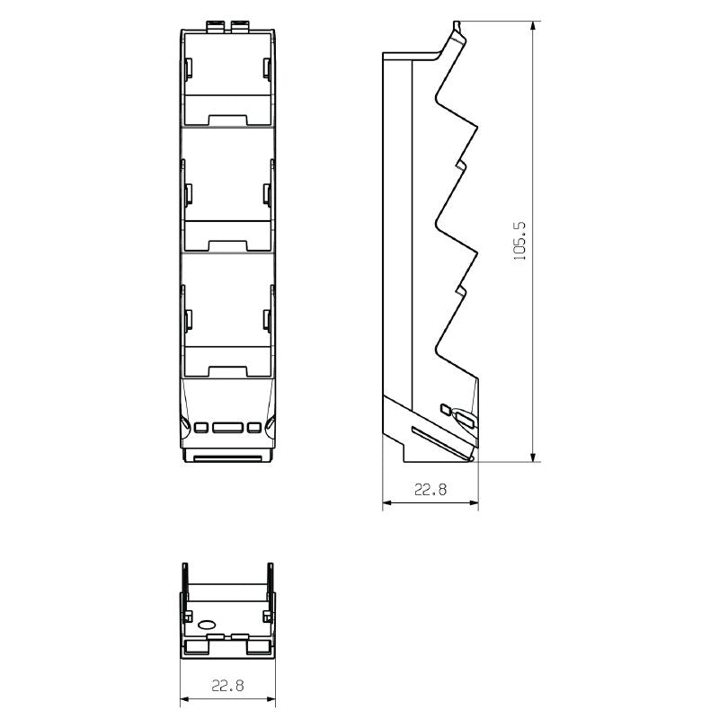 2554840000 - Agate Grey Side Element 22.5mm for OMNIMATE Housing  (Pack of 10)