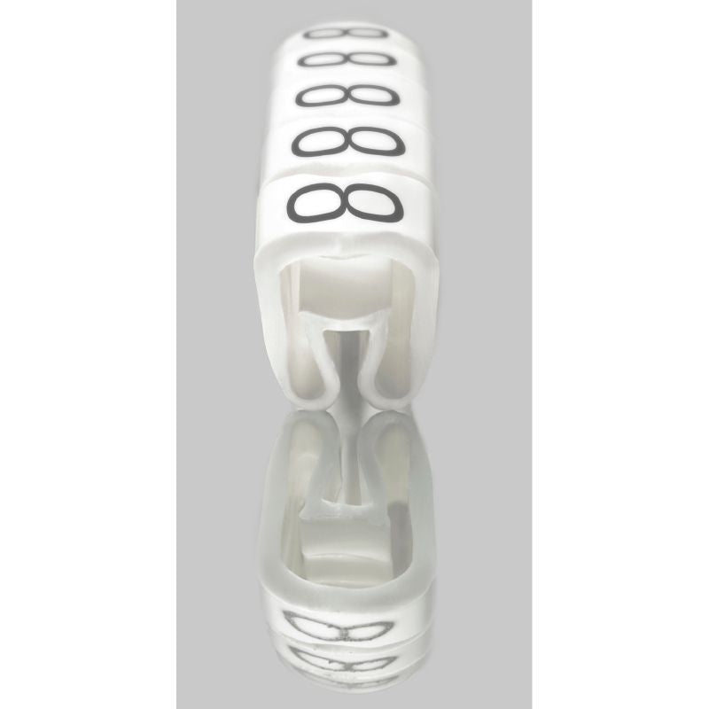 1912550000 - Custom Cable Markers 1.3-3mm, Soft PVC, 3.4mm Wide  (Pack of 100)