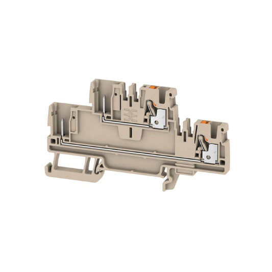 1548060000 - 2.5mm² Push-In Terminal for TS 35 Rail, 24A, Dark Beige  (Pack of 50)