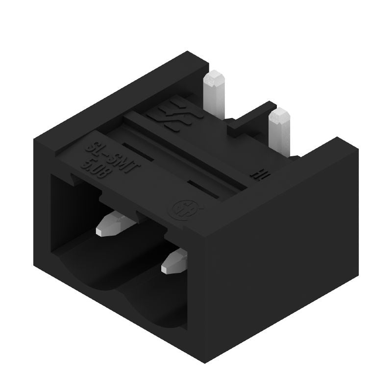 1877740000 - 5.08mm Black 2-Pole PCB Header Connector with 270° Elbow  (Pack of 350)