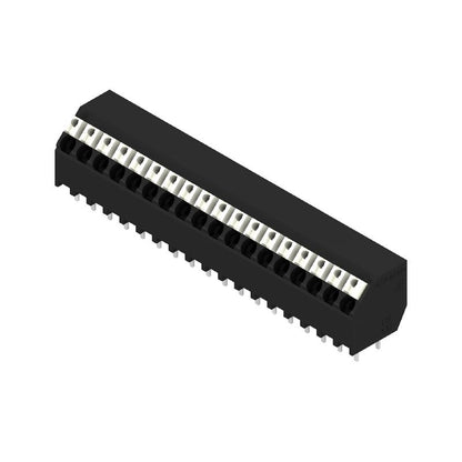 1886040000 - Black 3.81mm PCB Terminal with 18 Poles, PUSH IN Connection  (Pack of 8)