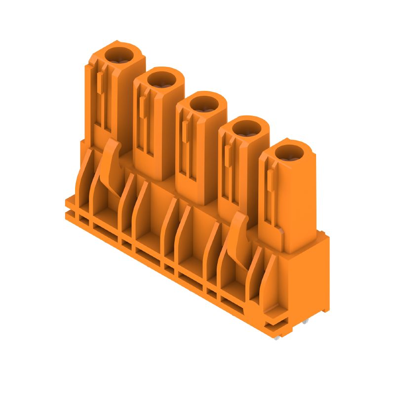 1122050000 - 5-Pole PCB Connector, 3.2mm Pins, 180° Orientation, Orange Finish  (Pack of 48)