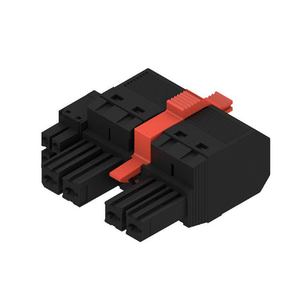 2628450000 - 4-Pole 180° PCB Female Connector, Black, PUSH IN Technology  (Pack of 36)