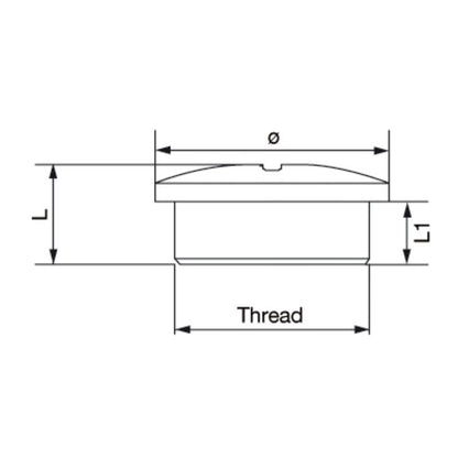 1777780000 - Nickel-Plated Brass Blanking Plug, 54mm Diameter, 15mm Height  (Pack of 25)