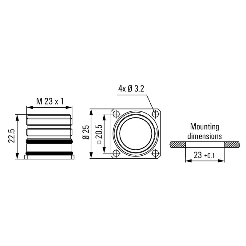 1169980000 - IP67/IP69K Sensor Connector with Built-in Plugs