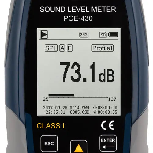 PCE-430-EKIT - Professional Outdoor Noise Meter with Data Logger and USB Access