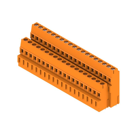 1769410000 - 5.08mm Pitch Orange PCB Terminals, 38 Poles, 90° Angle  (Pack of 10)