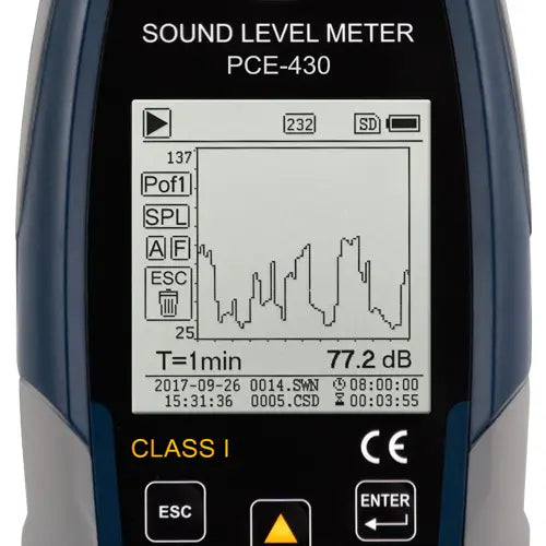 PCE-430-EKIT - Professional Outdoor Noise Meter with Data Logger and USB Access