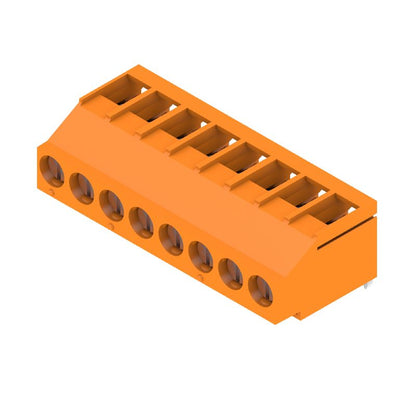 2429560000 - 5mm PCB Terminal, 8 Poles, Orange, 3.2mm Solder Pin  (Pack of 42)
