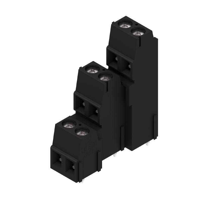 1769930000 - 5.08mm Terminal Block, 6 Poles, 90° Angle, Black Solder Pins  (Pack of 50)