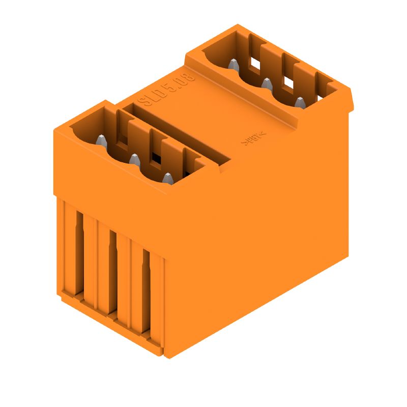 1602400000 - 5.08mm THT Connector with 6 Poles and Orange 3.2mm Pins  (Pack of 50)