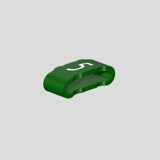 1733651518 - MultiPack 100 PVC Cable Markers in Green with White Print  (Pack of 100)