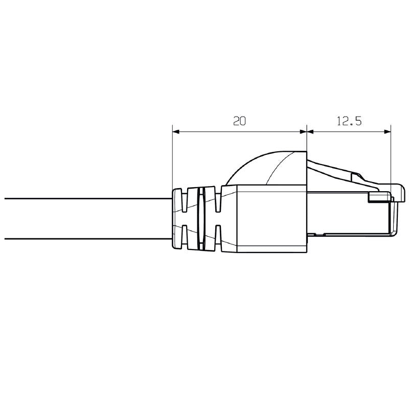 2814850003 - 0.3m RJ45 Patch Cable, Cat.5e, 6kV Insulation