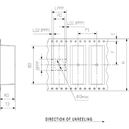 1250370000 - 3.50mm Black PCB Terminal, 3 Poles, 180° Angle  (Pack of 180)