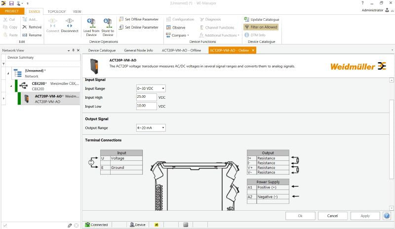 7760054360 - 600V Analogue Isolating Amplifier with Galvanic Isolation