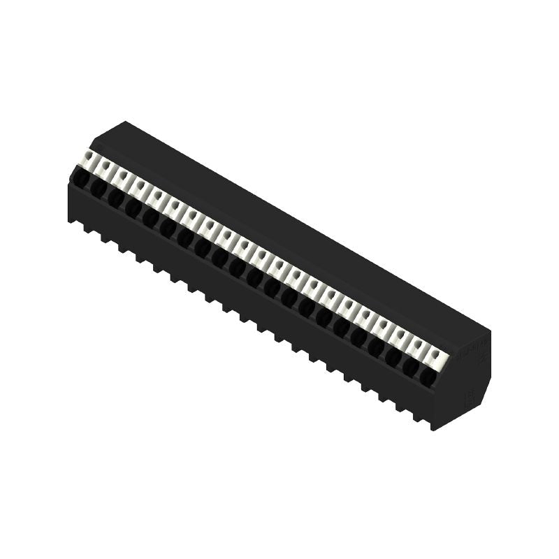 1885610000 - Black 3.81mm PCB Terminal with 21 Poles and PUSH IN Connection  (Pack of 6)