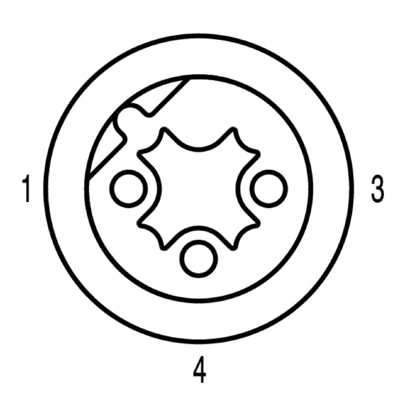 1061910500 - 5m Halogen-Free M12 Connector Cable with 90-Degree Angle