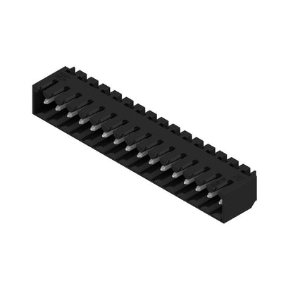 1761682001 - 16-Pole 3.50mm Right Angle PCB Connector, 1.5mm Pins, Black  (Pack of 50)