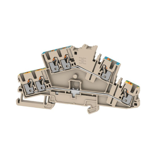 2623550000 - 2.5 mm² Double-Tier Feed-Through Terminal, 800V, Dark Beige  (Pack of 50)