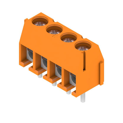 1912340000 - 3.5mm Pitch PCB Terminal, 4 Poles, 90° Angle, Orange  (Pack of 100)