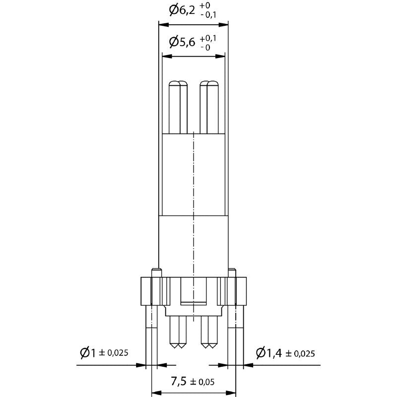 2423910000 - Durable RoHS Compliant M8 Connector with 4 Poles  (Pack of 25)