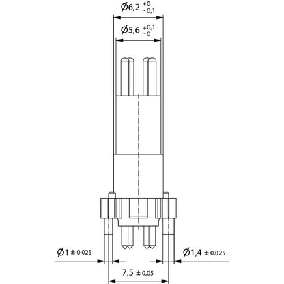 2423910000 - Durable RoHS Compliant M8 Connector with 4 Poles  (Pack of 25)