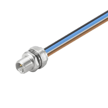 2530790000 - 5-Pole M12 Connector Cable, 0.3m Length, Front Mountable