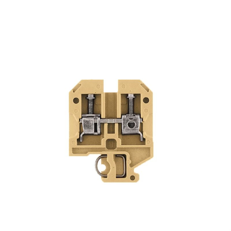 1716240000 - 4 mm² Screw Connection Terminal Block, 32 A, Beige/Yellow  (Pack of 100)