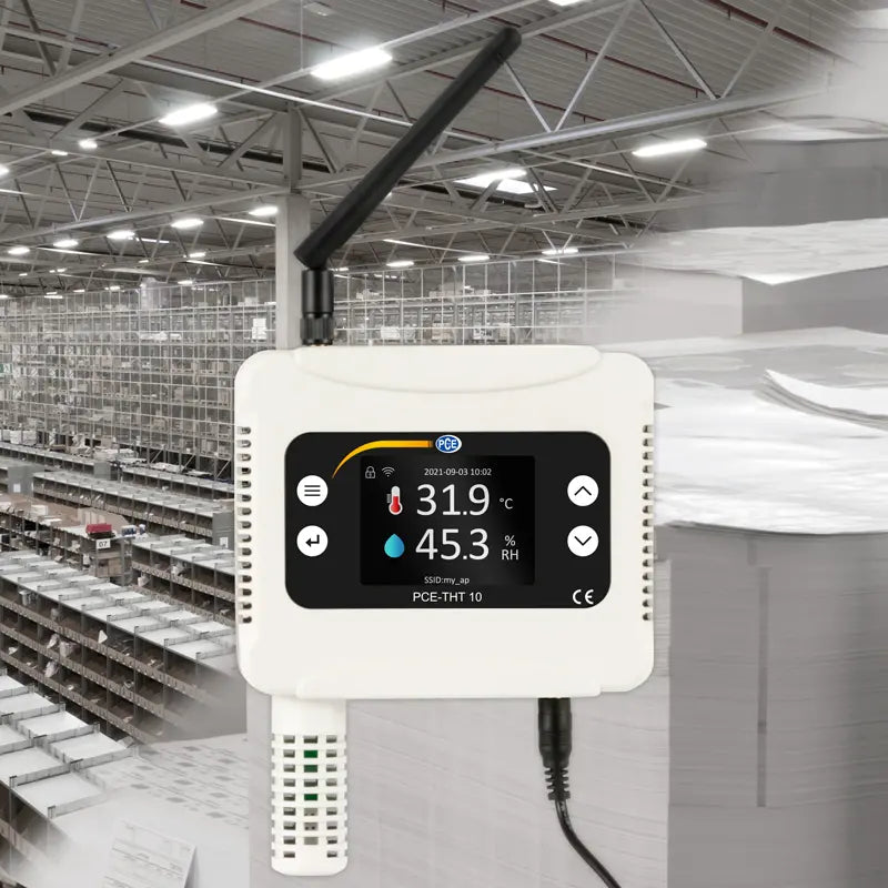 PCE-THT 10 - Wall-Mounted Climate Meter with 12800 Data Points Storage