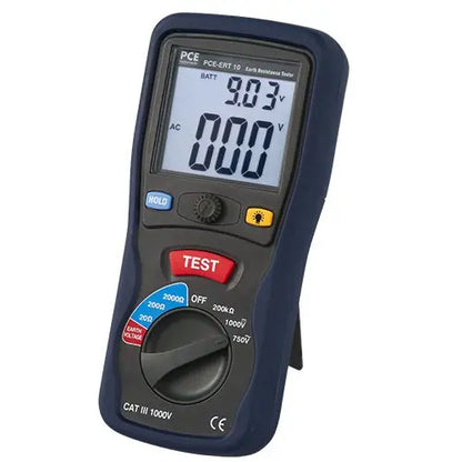 PCE-ERT 10 - Earth Resistance Meter with LCD & Ground Spikes