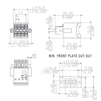 2576650000 - 3.50mm Female PCB Connector, 14 Poles, 180° Push-in  (Pack of 54)