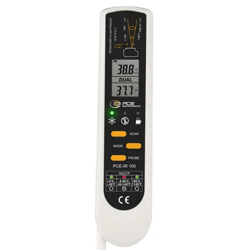 PCE-IR 100 - Infrared & Probe Thermometer with ISO Calibration Certificate