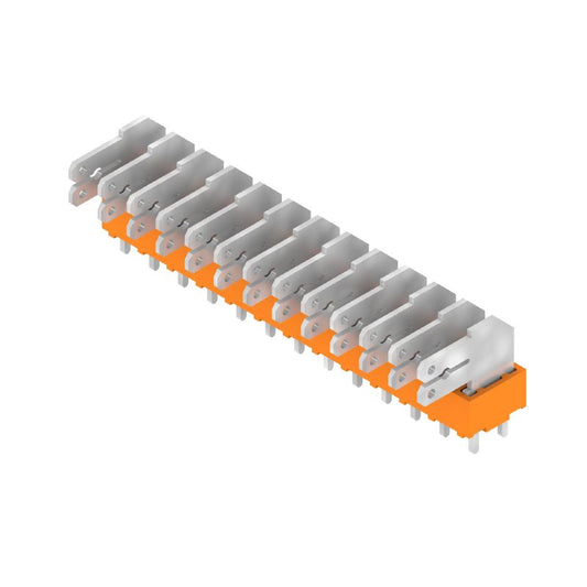 9511520000 - 5.00mm Orange PCB Terminal, 13 Poles, 90° Solder Pins  (Pack of 50)