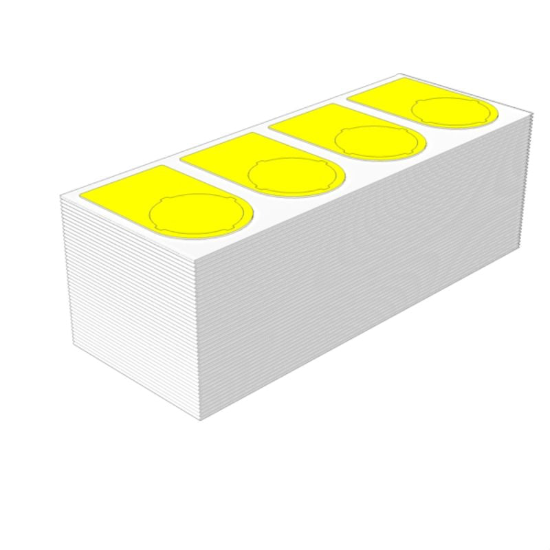 2621200000 - Yellow 56x36mm Self-Adhesive Device Markers, 100 Rolls  (Pack of 100)